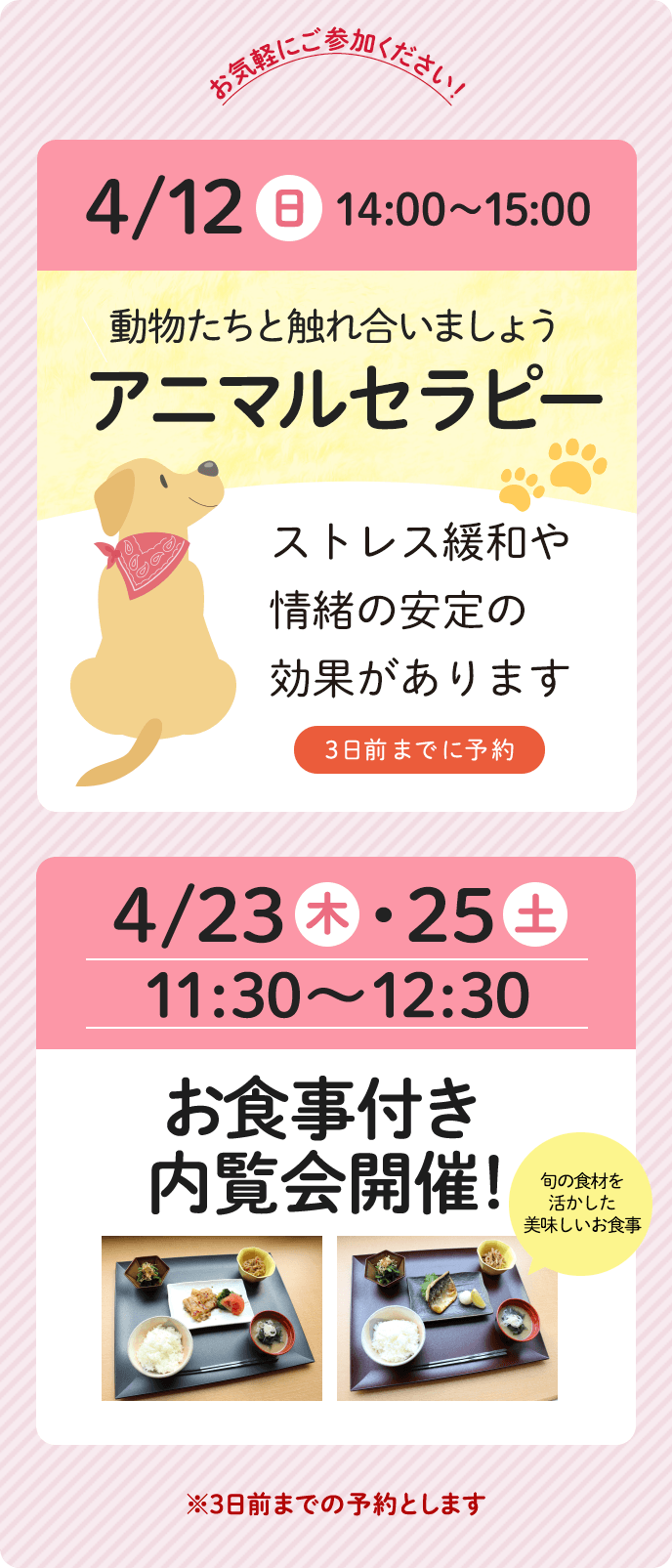 イベント情報随時更新中!